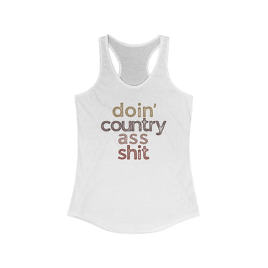Wallen Doin' Country Ass Sh*t Racerback Tank - Sunlit Funlit Country Music Tees